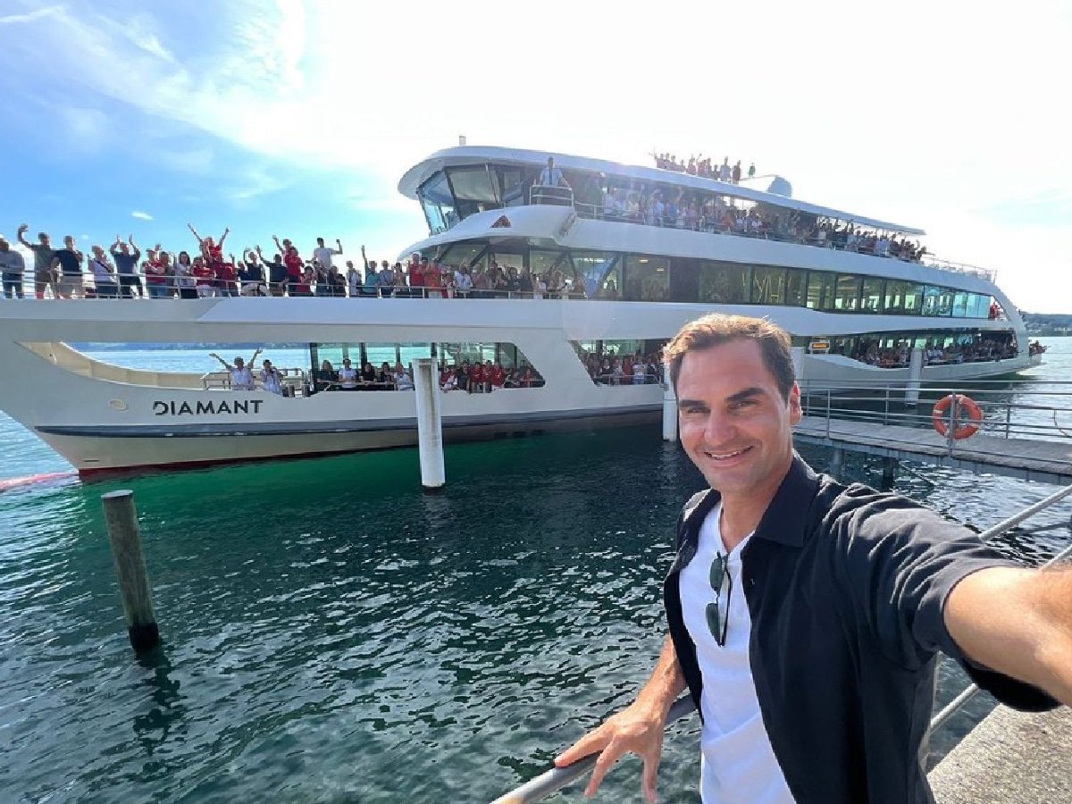 Roger Federer thanks the ‘RF Fan Club’ in a special post following a meetup on a private yacht 