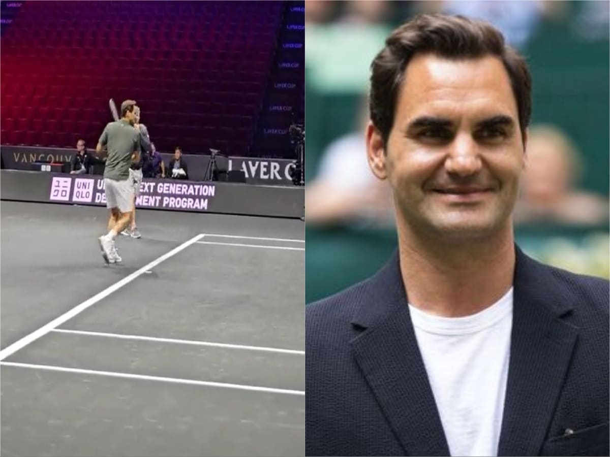 WATCH: Roger Federer picks up the racket once again as he brings out his famous slice at the Laver Cup