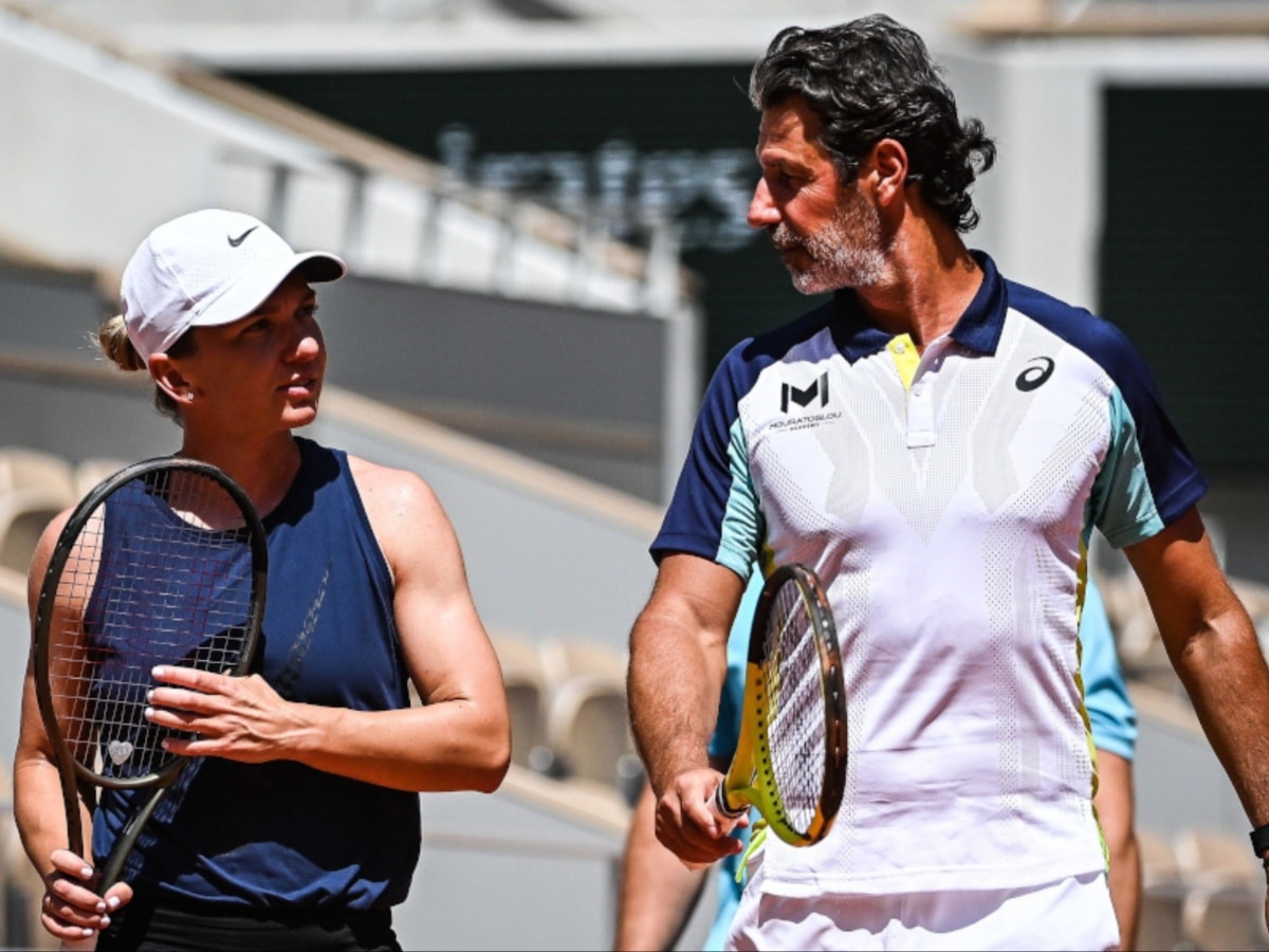 Simona Halep and Patrick Mouratoglou