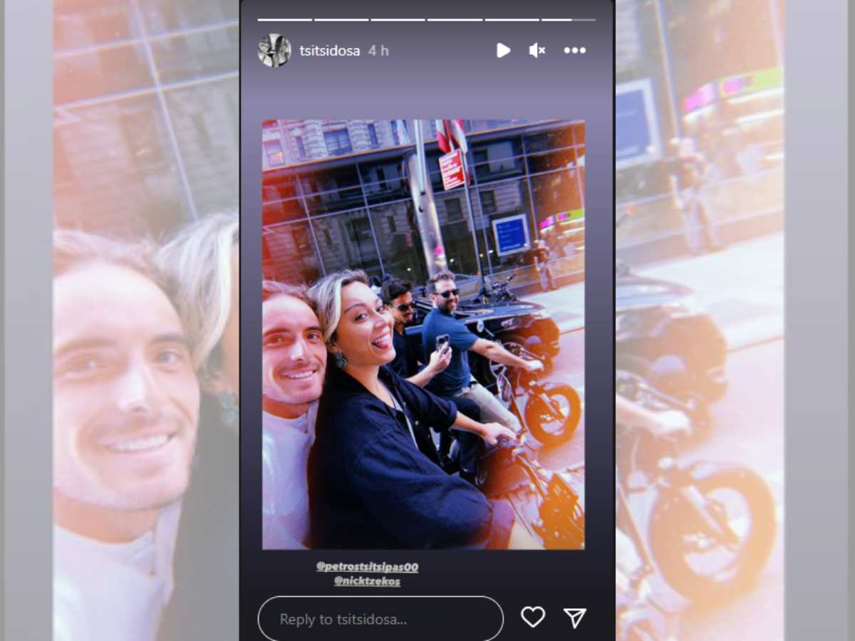 Stefanos Tsitsipas goes on a romantic motorcycle ride with girlfriend Paula Badosa on the streets of New York