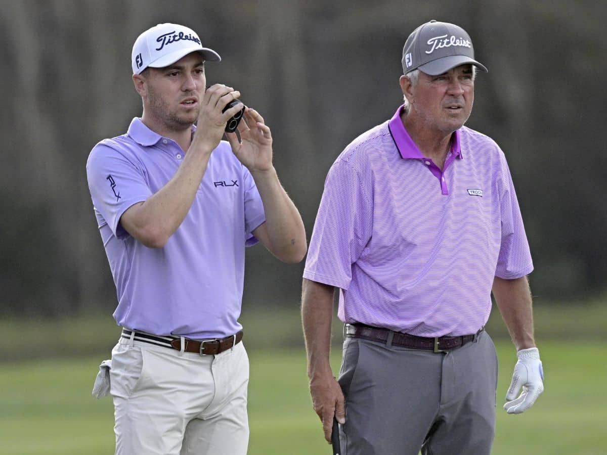 Justin Thomas and his father