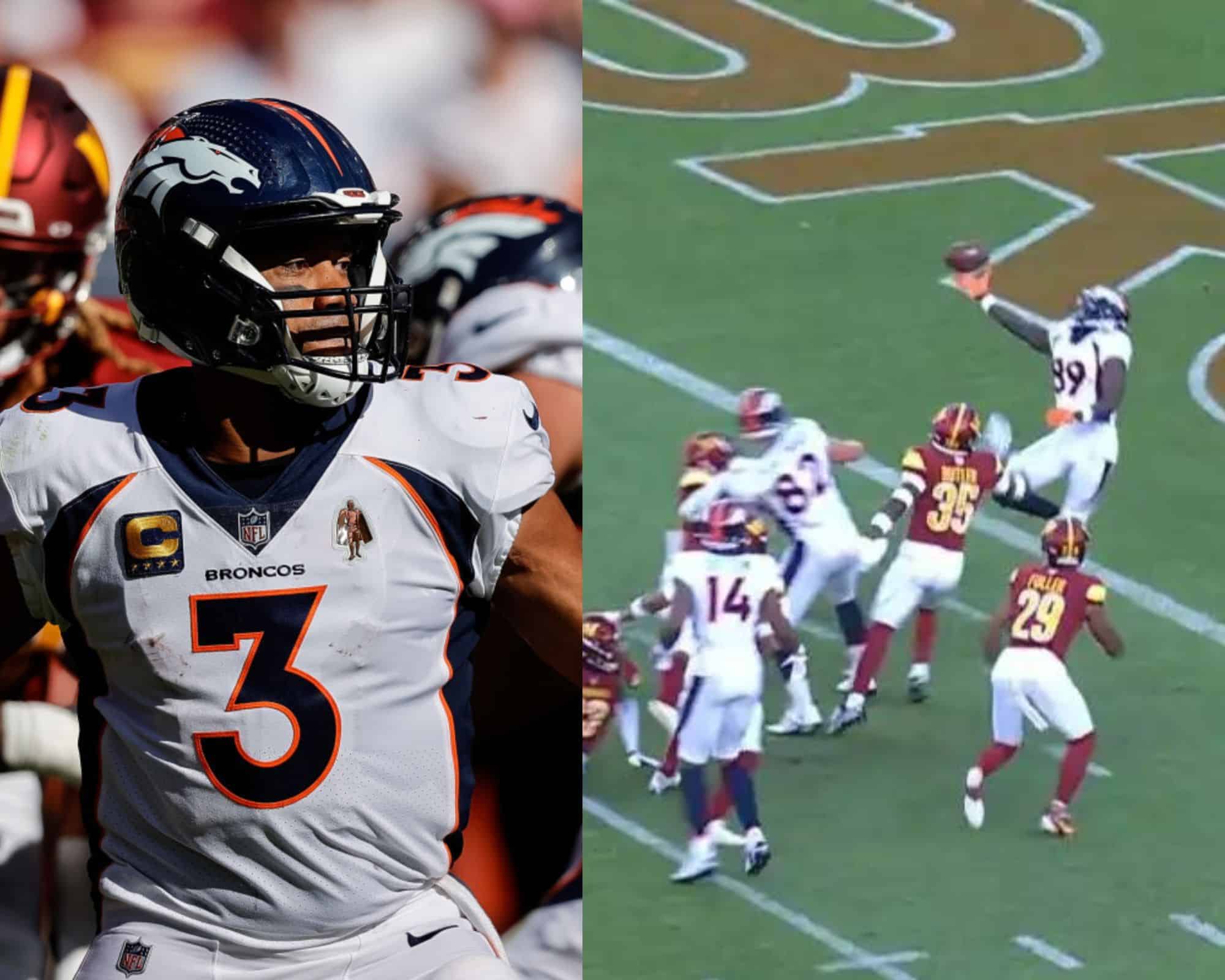 WATCH: Russell Wilson’s ‘Hail Mary’ goes in vain as Broncos blow out an 18-point lead against the Commanders to go 0-2 at the start of the season