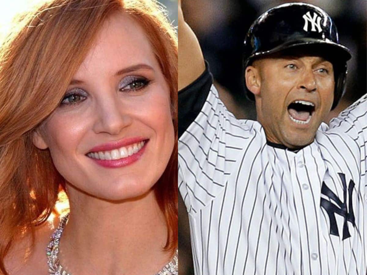 MLB great Derek Jeter gets unexpectedly DRAGGED in middle of SAG-AFTRA strike by Jessica Chastain