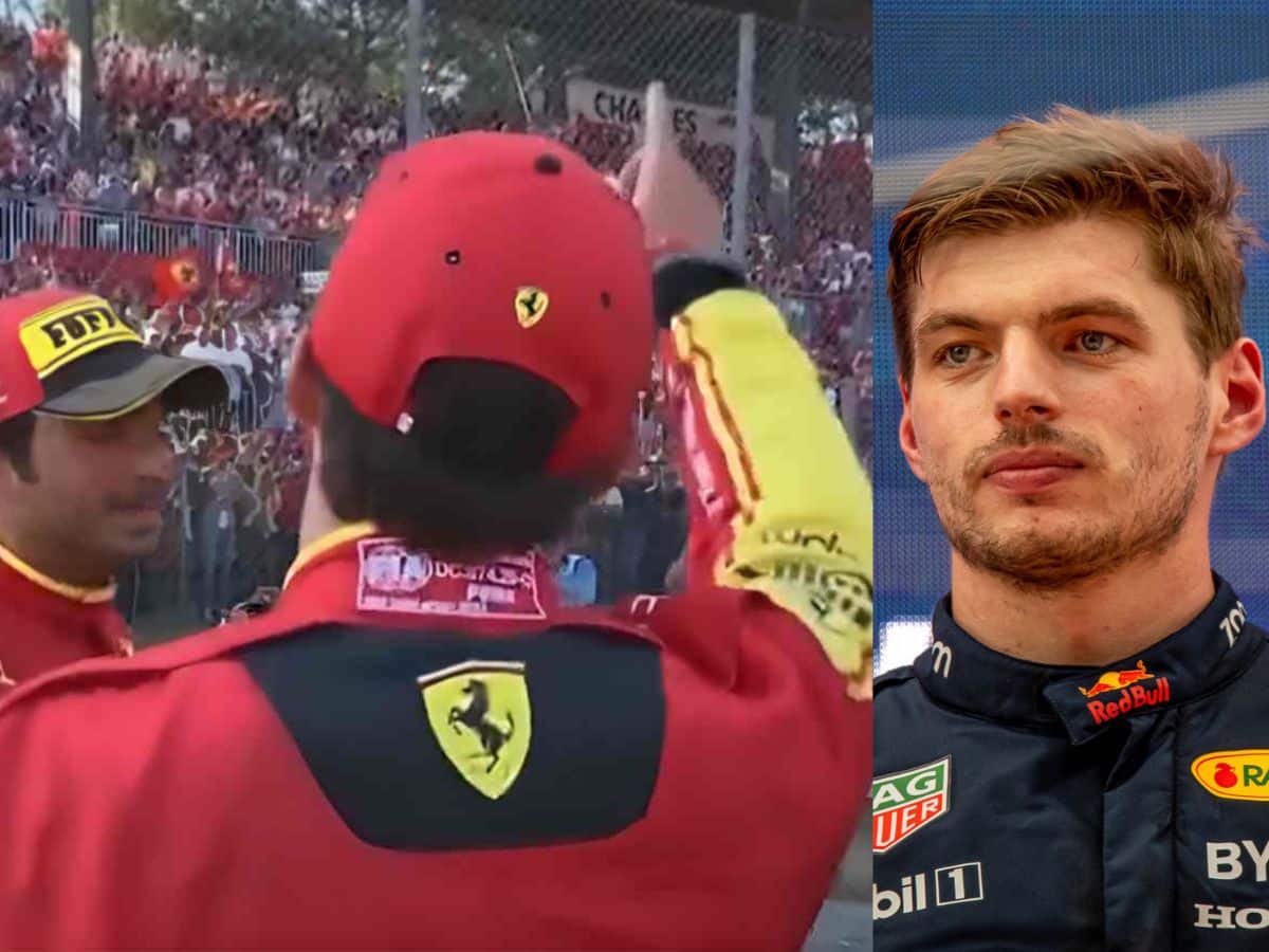 WATCH: Charles Leclerc hushes the chorus of boos directed at Max Verstappen at the Italian Gp