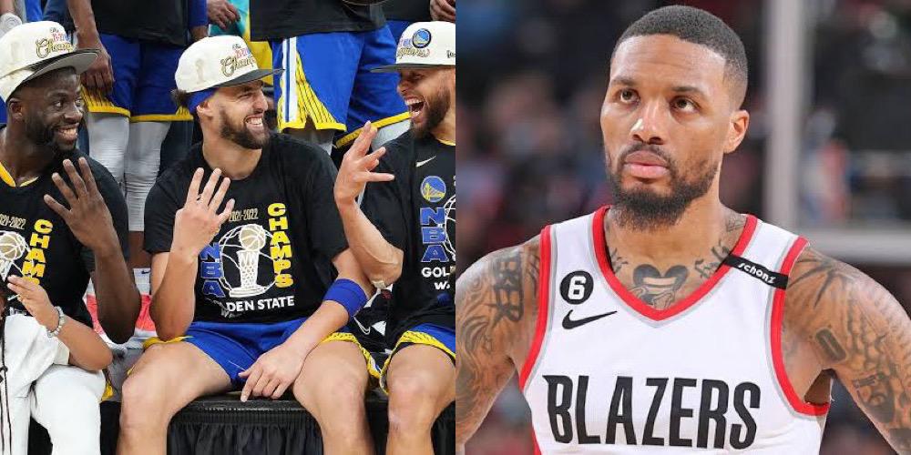 Warriors use Steph Curry, Klay Thompson, Draymond Green to TROLL Damian Lillard after stunning trade to Bucks