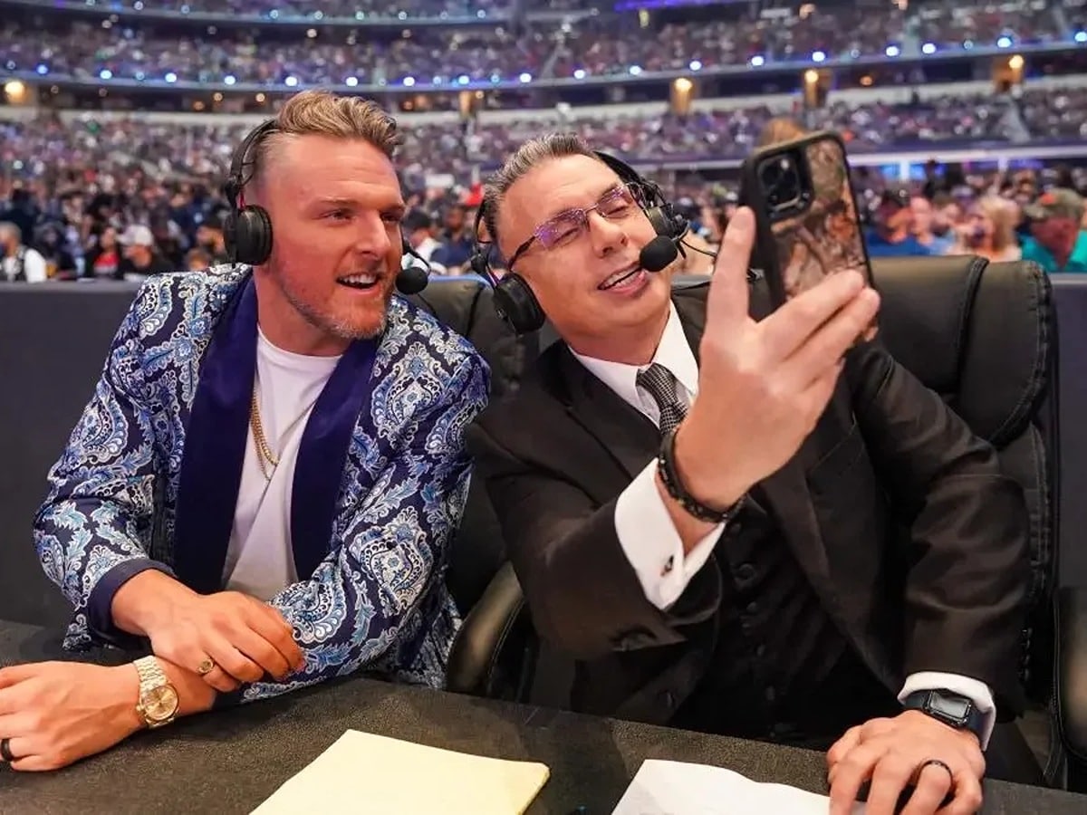 Pat McAfee and Michael Cole