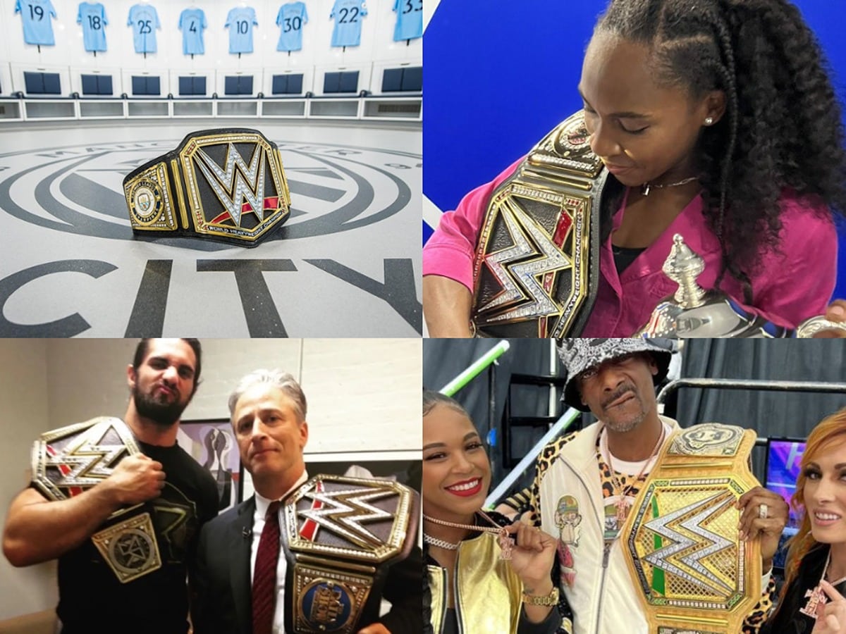 WWE gifting replica belts to prominent figures