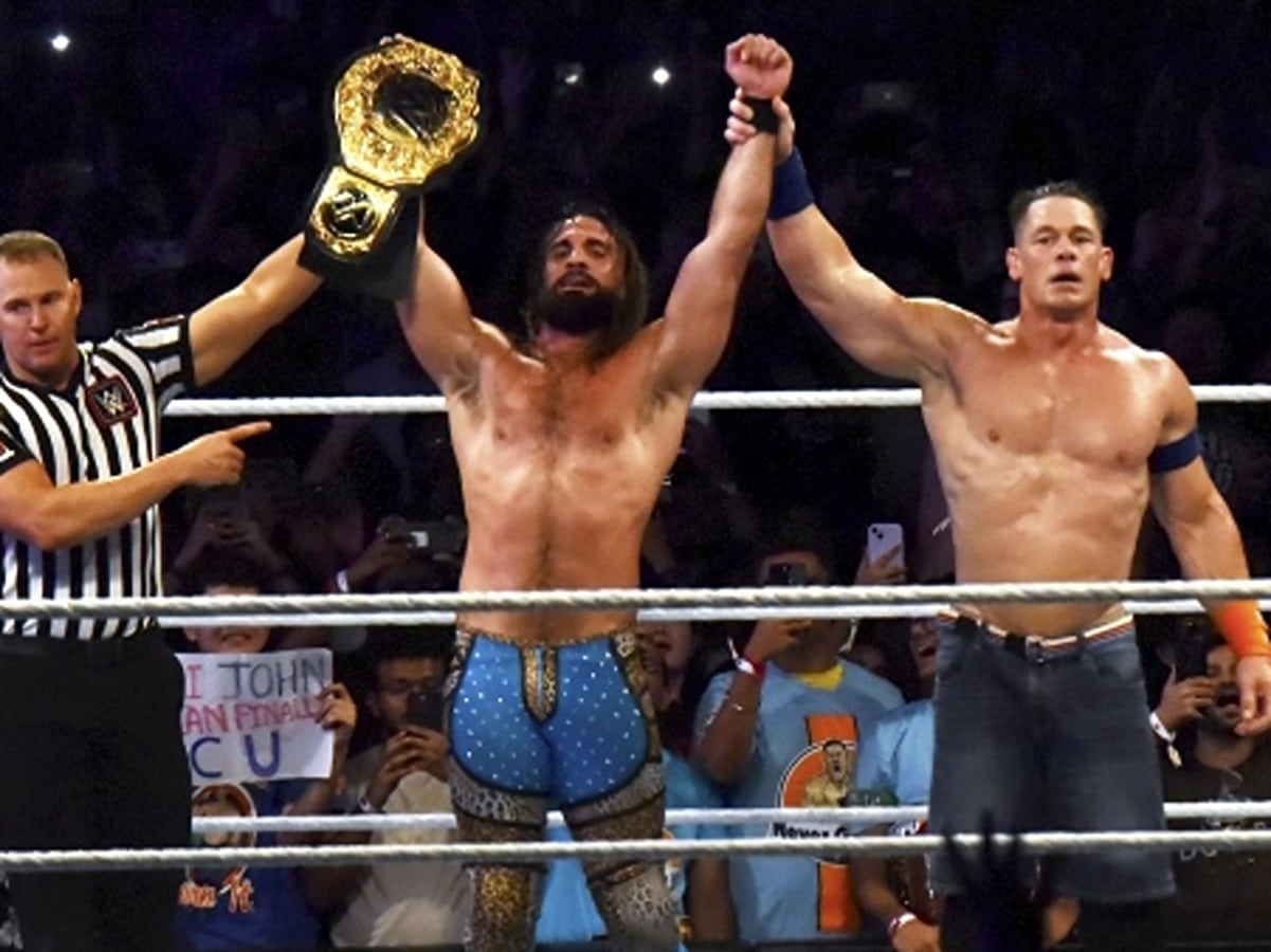 Seth Rollins and John Cena