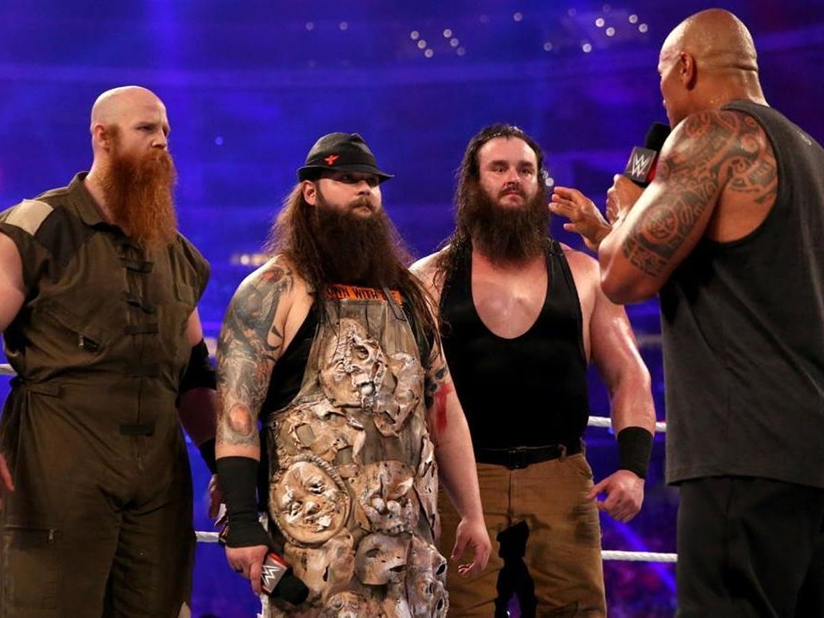 The Wyatt Family and The Rock at WrestleMania 32