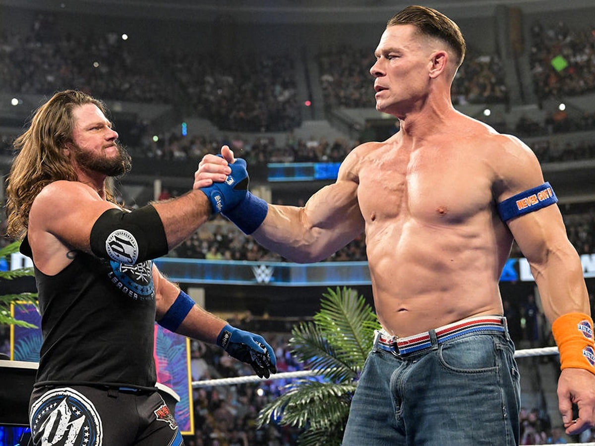 AJ Styles and John Cena on SmackDown