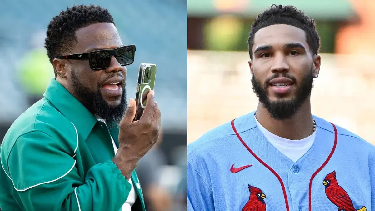 Kevin Hart and Jayson Tatum