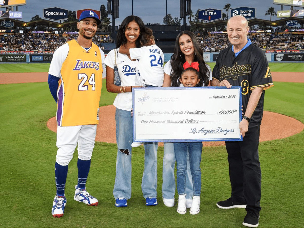 WATCH: Kobe Bryant’s family makes RARE public appearance at Dodgers Stadium to celebrate Lakers night