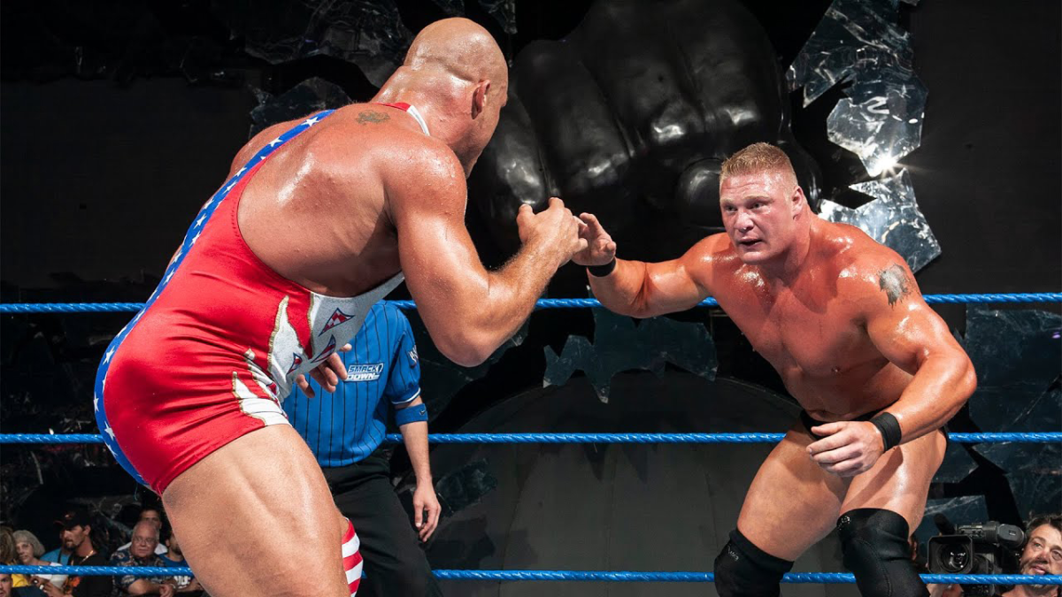 Kurt Angle vs. Brock Lesnar