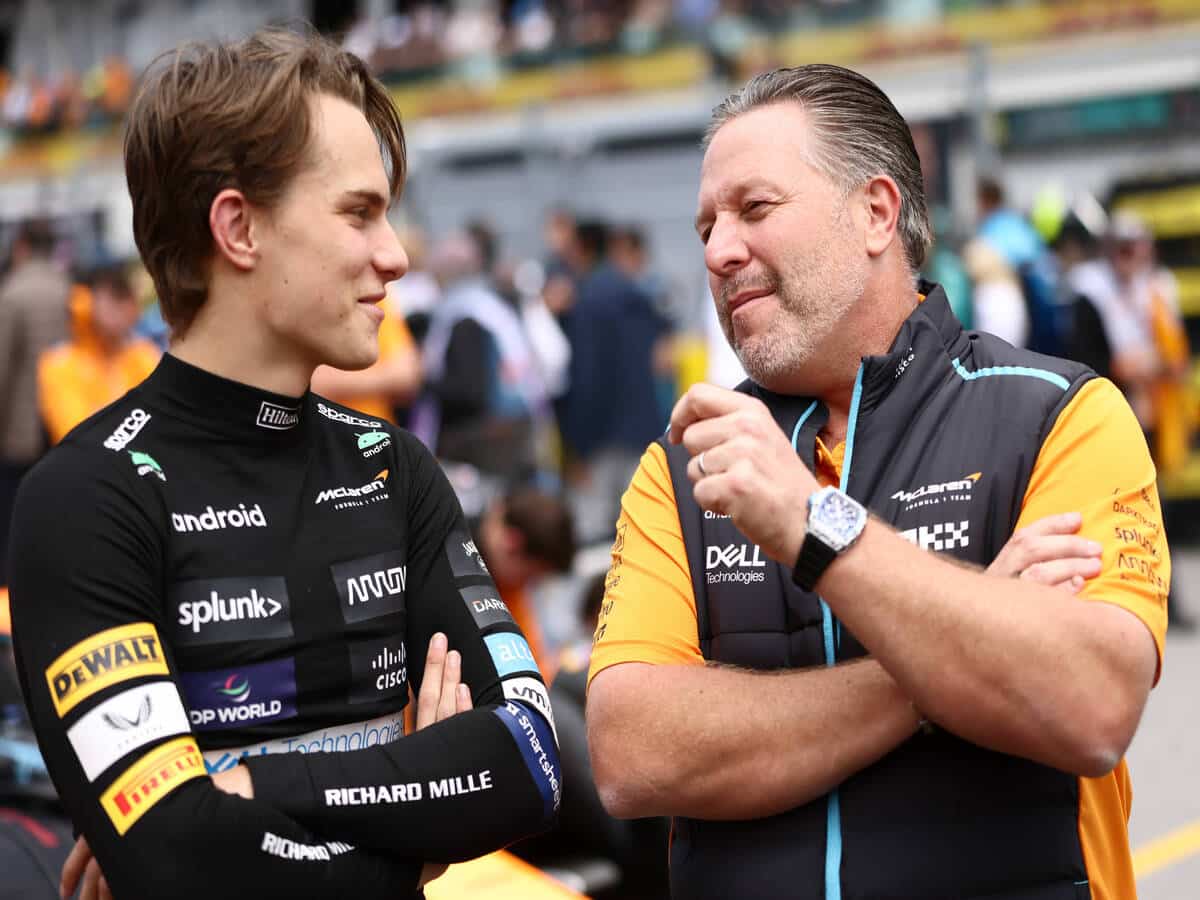 F1 Grand Prix Of Canada Oscar Piastri of McLaren and Zak Brown before the Formula 1 Grand Prix of Canada at Circuit Gill