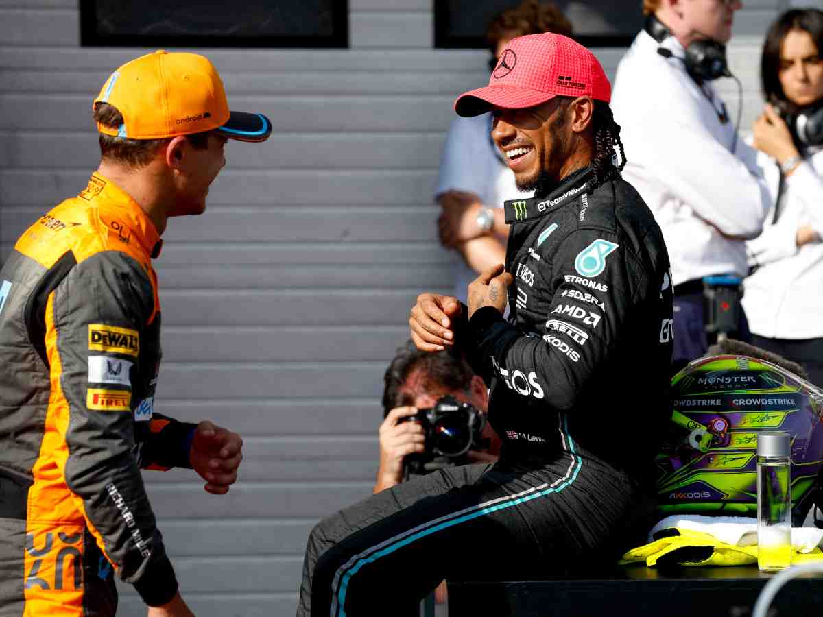 Lando Norris and Lewis Hamilton