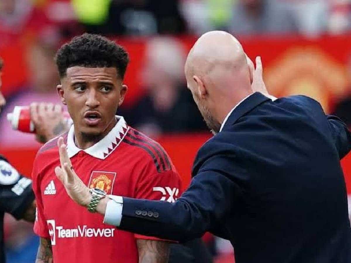 Jadon Sancho’s removal from first-team training is reportedly for REFUSING to apologize to Erik Ten Hag