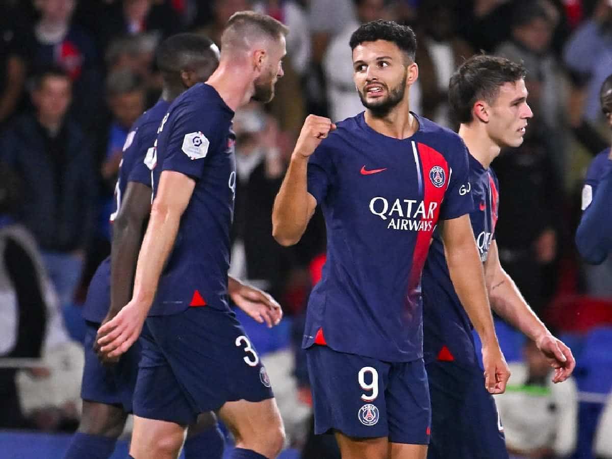 PSG player Goncalo Ramos vs Marseille