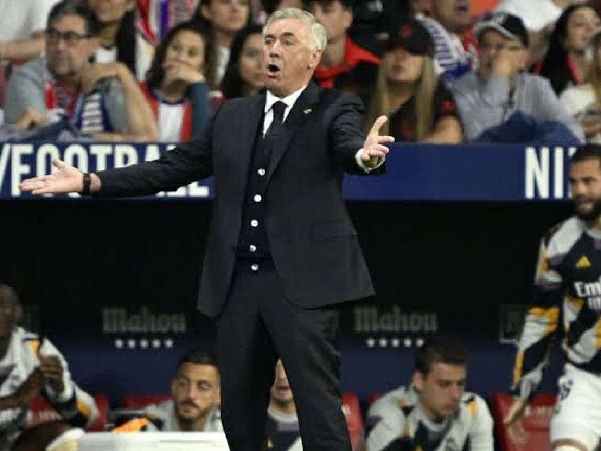 Carlo Ancelotti against Atletico Madrid