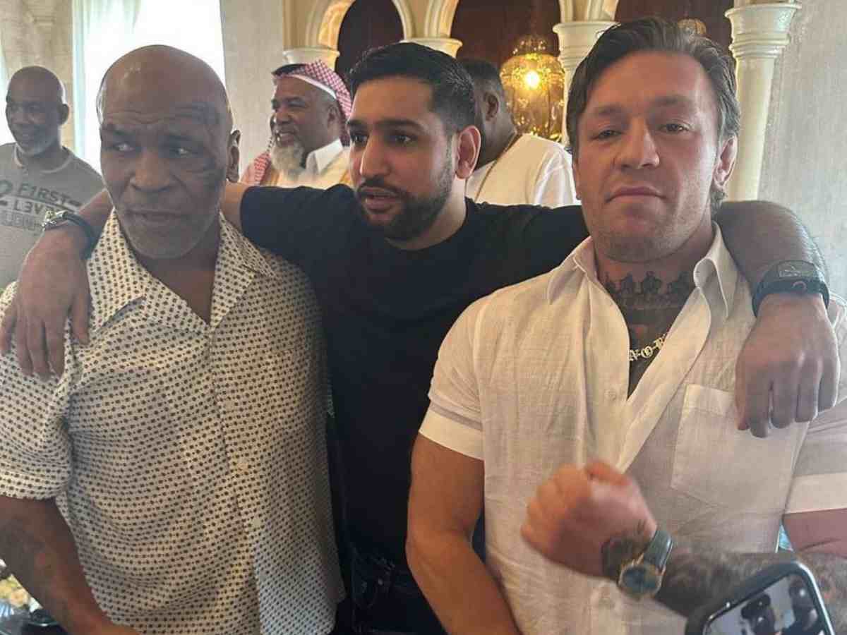 “Risking his life” – Mike Tyson spotted with ‘joint’ in hand while taking picture with Conor McGregor in Kingdom of Saudi Arabia; fans react