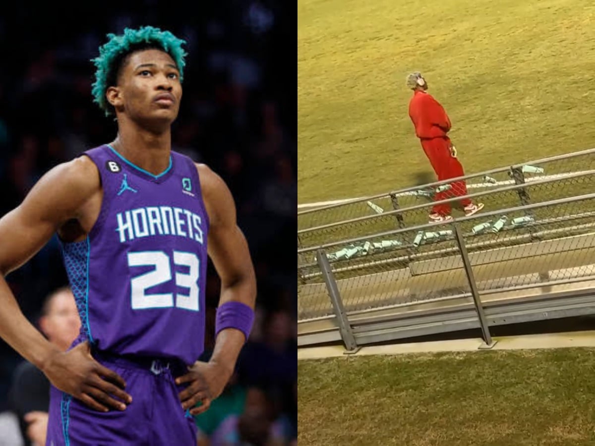 “This man went from 0 to Antonio Brown so fast” – Recently released Kai Jones dances on sidelines during girlfriend’s soccer game, claims he has ‘infinite money’, NBA fans WARN young star, want him to get help