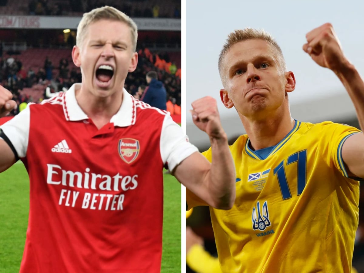 Oleksandr Zinchenko WARNS international teammate not to score against Arsenal after the player scored a banger for Ukraine