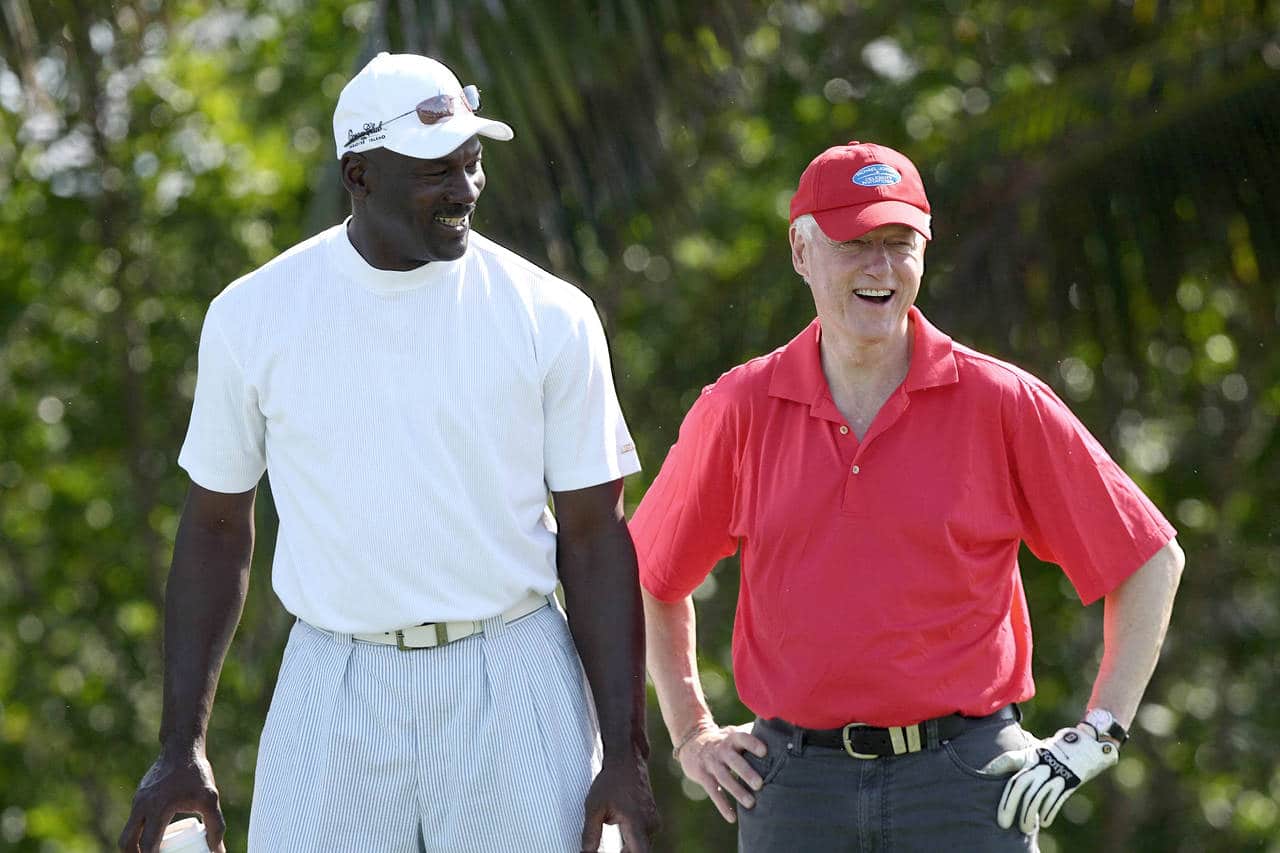 “You’re going to play from the little girls’ tee?” – Michael Jordan BULLIED President Bill Clinton on the golf course, forcing him to up his game