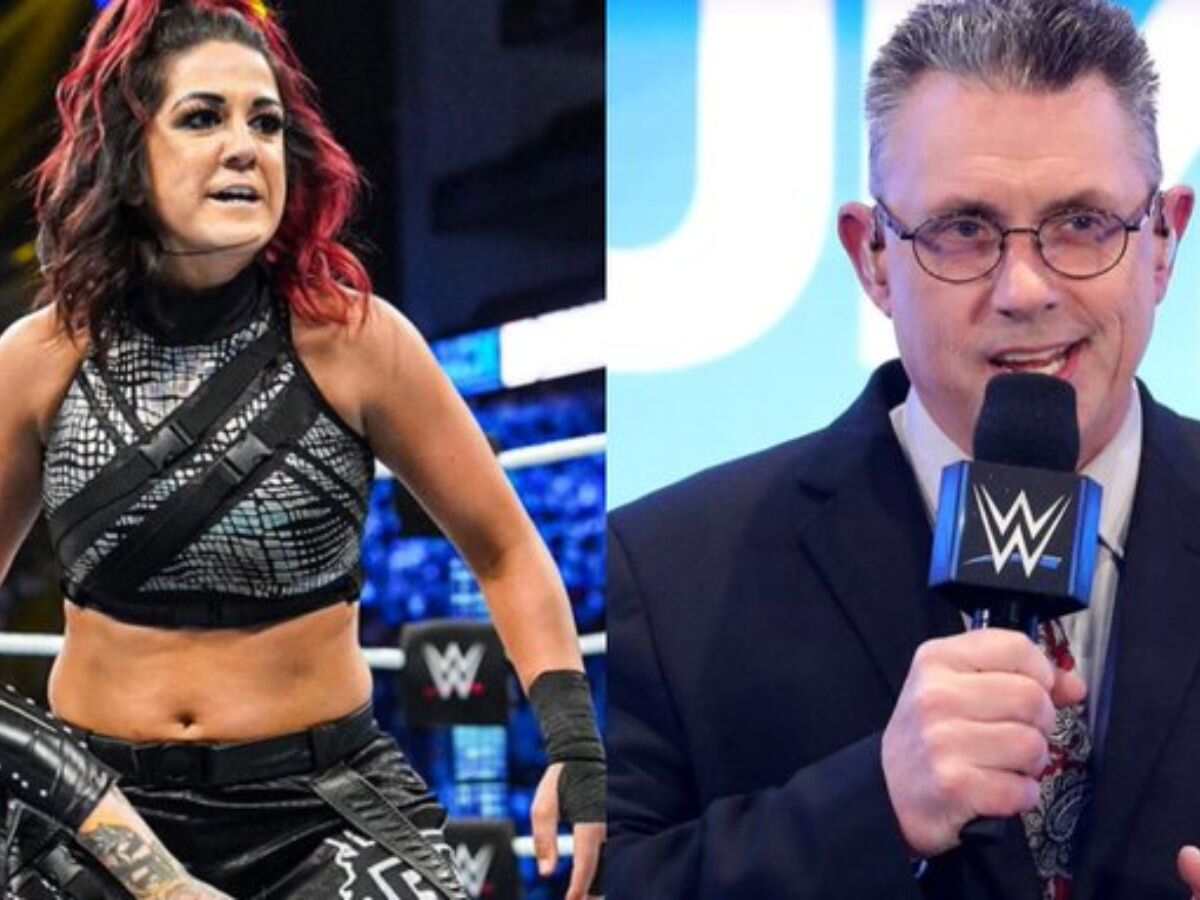 Bayley and Michael Cole