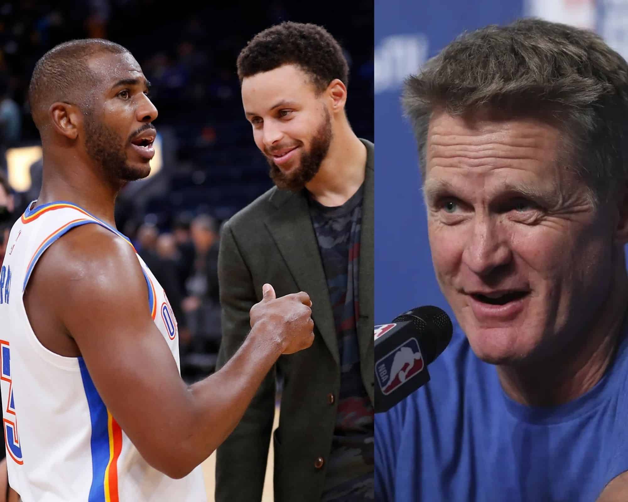 Steve Kerr makes SURPRISE admission about Chris Paul after first look at team-up with Steph Curry and co.