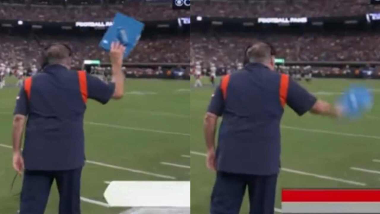 WATCH: Bill Belichick smashes his tablet in frustration after Mac Jones gets sacked resulting in Patriots’ 5th loss of the season