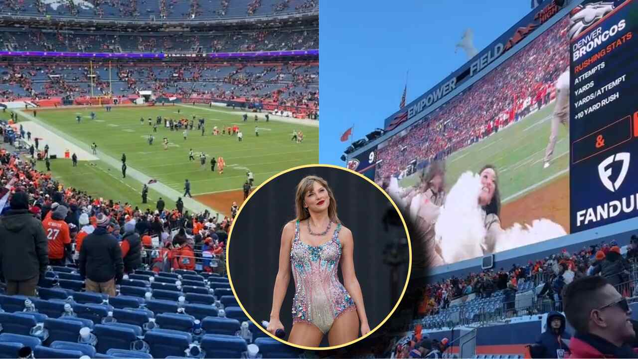 WATCH: Broncos troll the Chiefs after beating them as they play Taylor Swift’s songs at the Denver Stadium