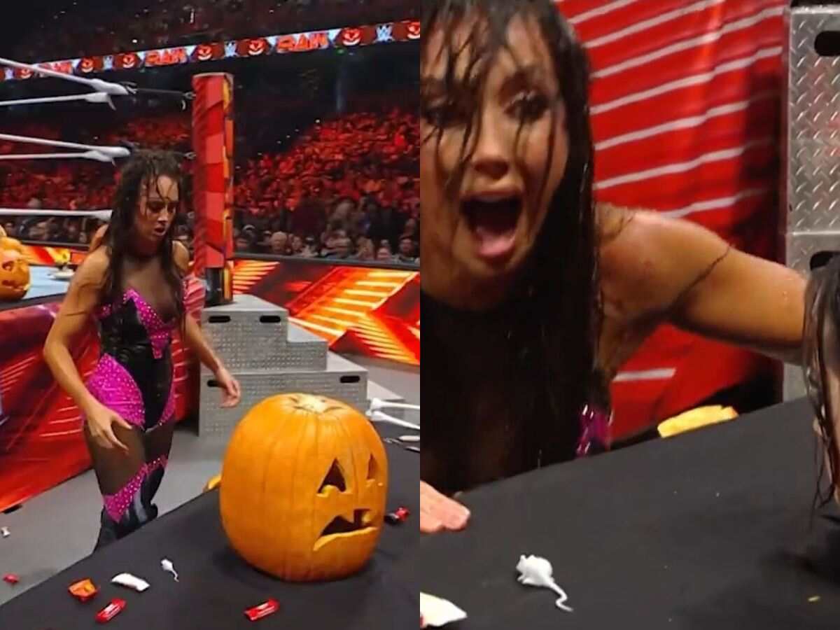 WATCH: 34-year-old female star leaves everyone shocked with her scary appearance through a table on WWE Raw