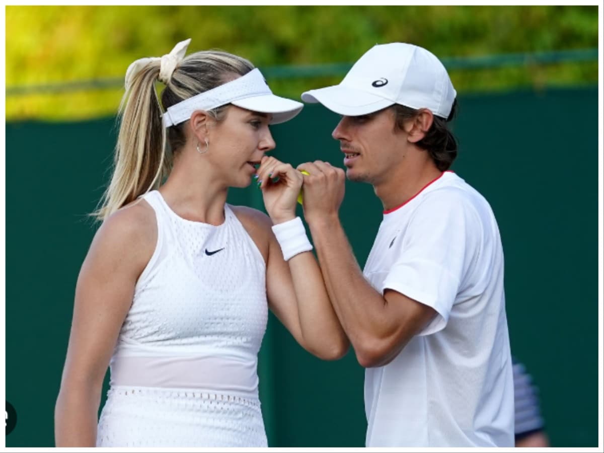 Katie Boulter with Alex de Minaur