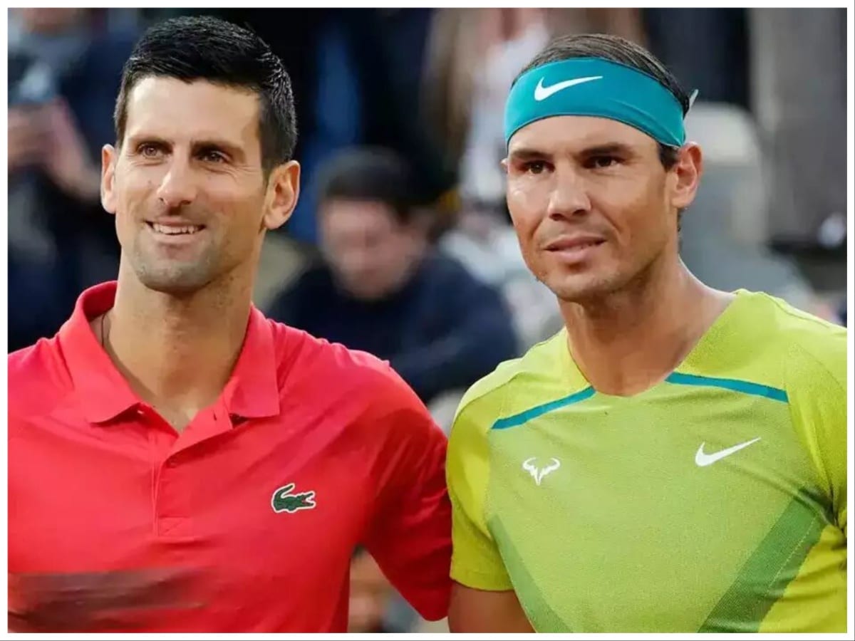 (L) Novak Djokovic, (R) Rafael Nadal