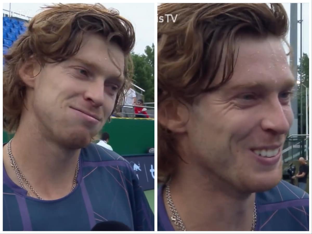 WATCH: Andrey Rublev tells interviewer not to look in his bag as Linkin Park question stuns the Russian 