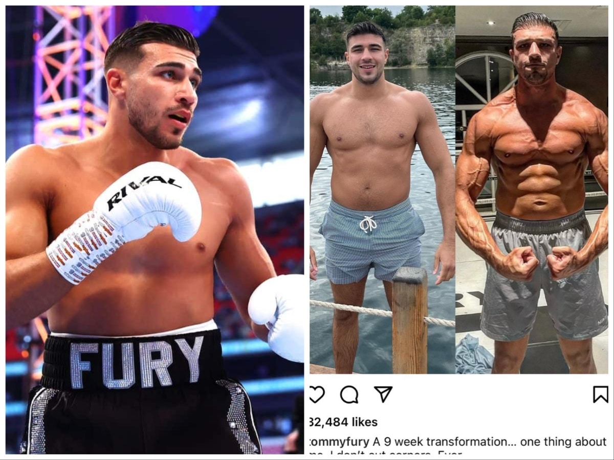 “Must be juiced to the gills” – Tommy Fury’s INSANE 9-week physique transformation for fight against KSI has fans in shock