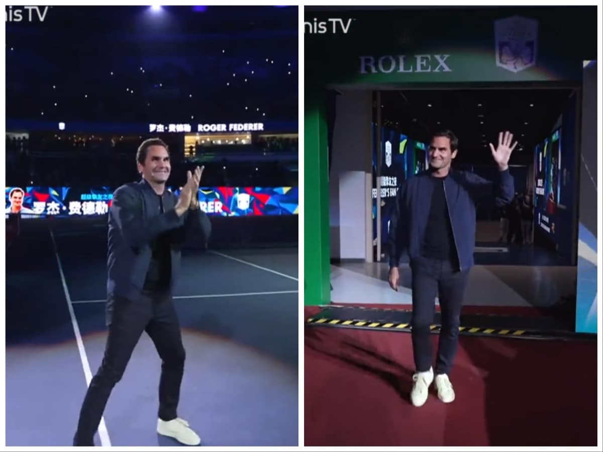 WATCH: Roger Federer gets a rousing reception from fans at Shanghai Masters as he returns to the court as the first-ever ‘Icon Athlete’