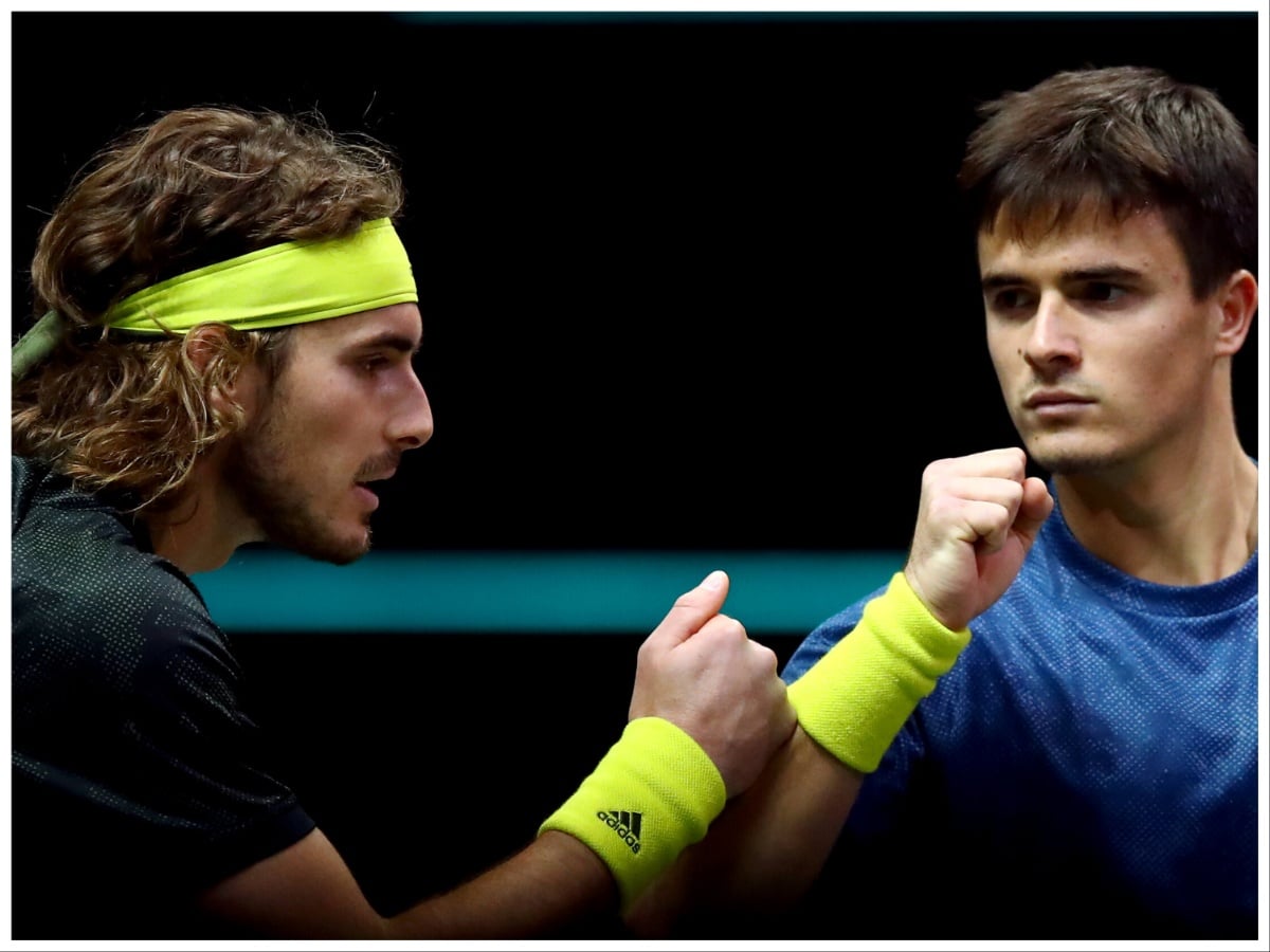 Stefanos Tsitsipas with brother Petros