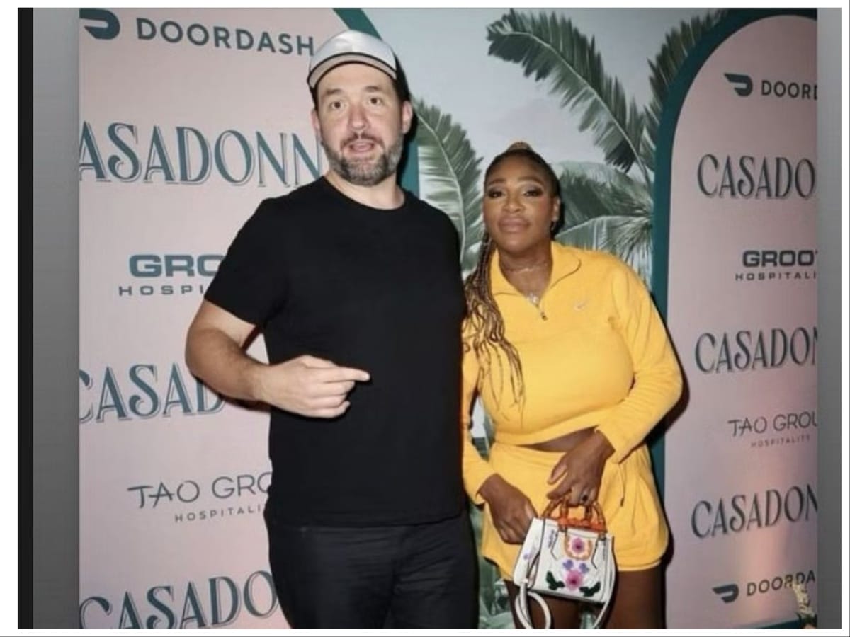 Venus Williams takes a dig at sister Serena Williams and Alexis Ohanian as the couple have their first night out after daughter Adira’s birth