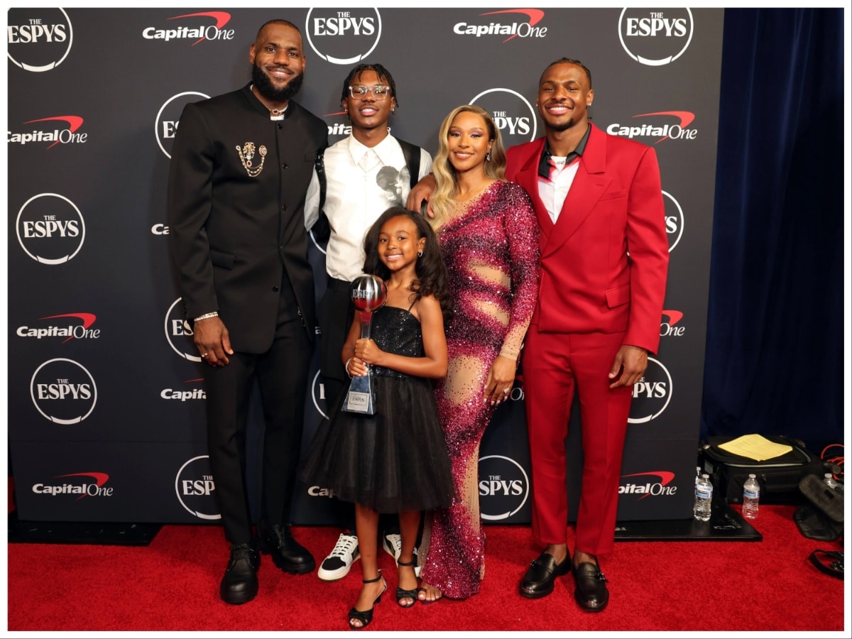 LeBron James and his family