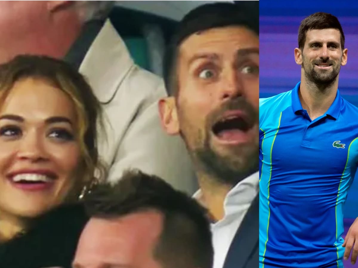 WATCH: Novak Djokovic’s hilarious reaction after being caught on camera while attending the Rugby World Cup final with British artist Rita Ora