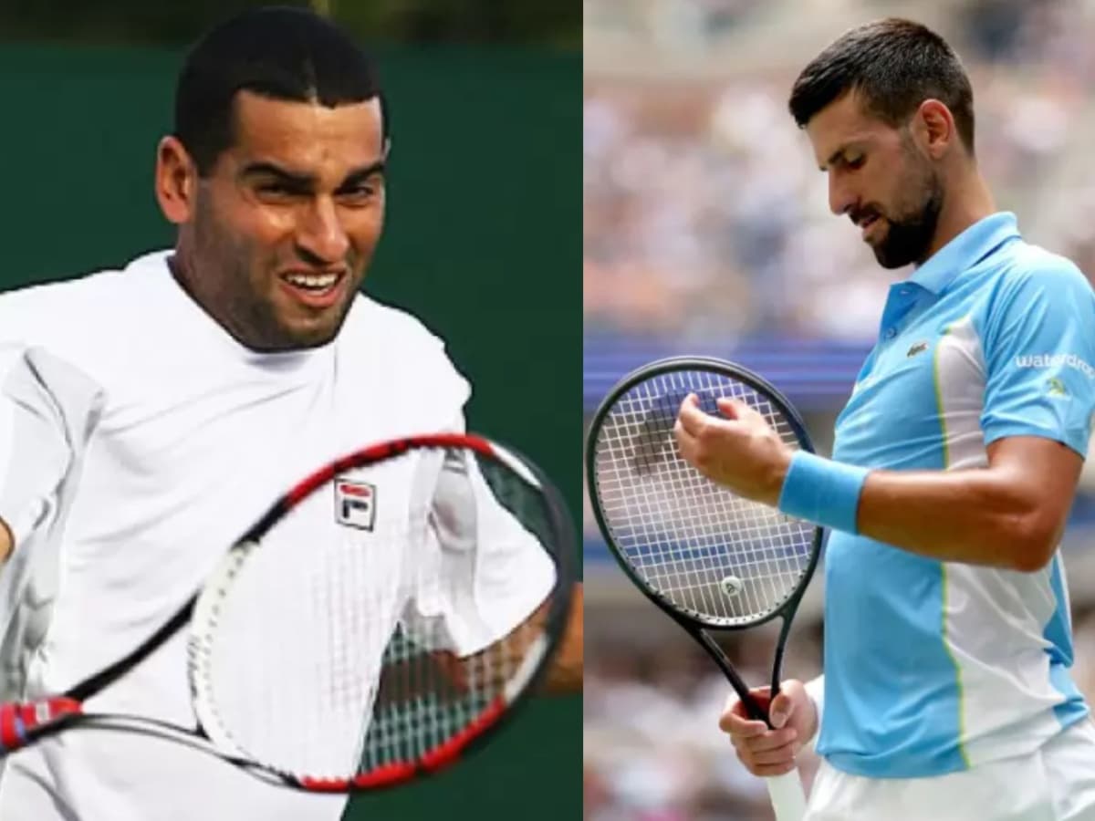 Andy Ram(left) and Novak Djokovic(right).