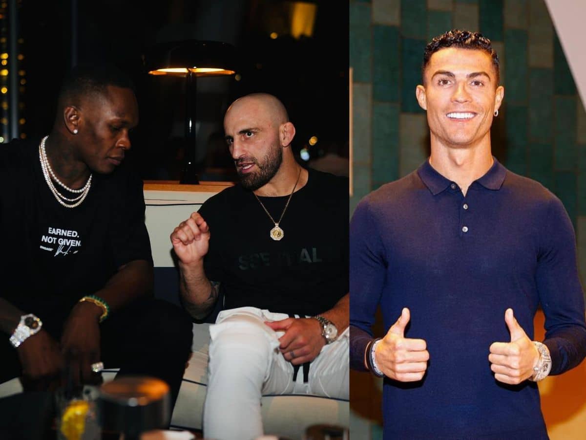 WATCH: World’s highest-paid athlete Cristiano Ronaldo meets Israel Adesanya and surprisingly asks about Alexander Volkanovski’s health