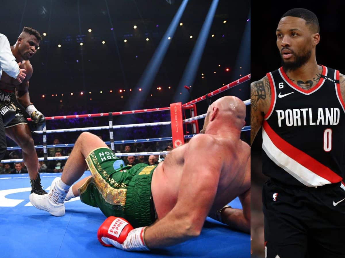 Damian Lillard CALLS OUT Tyson Fury for dirty hit on Francis Ngannou during controversial fight