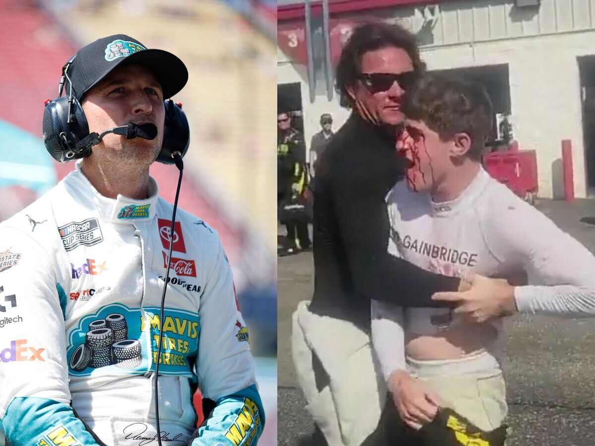 Denny Hamlin insists Matt Crafton sucker-punched Nick Sanchez at Talladega, claims the Truck champions story ‘makes no sense’