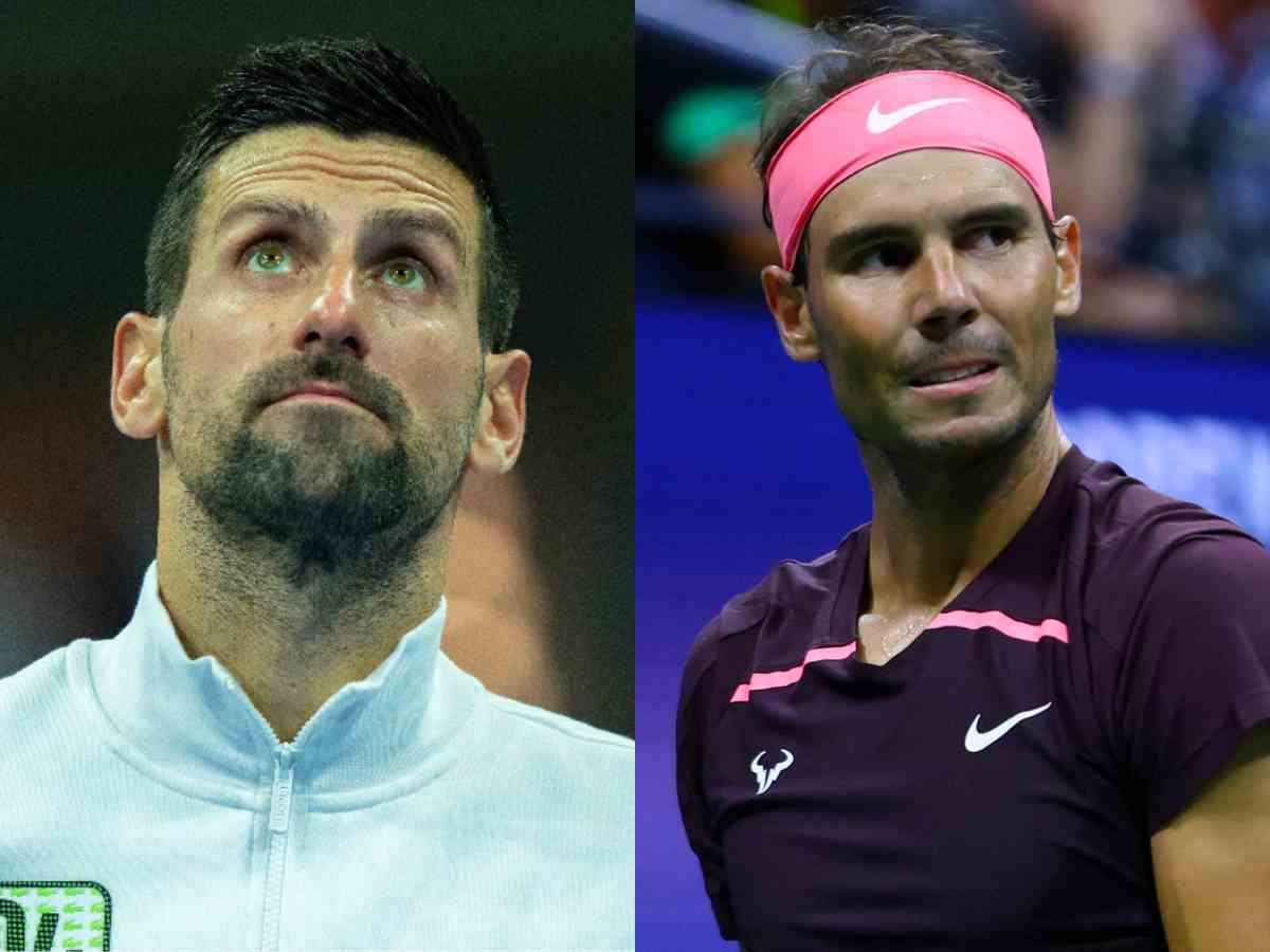 Novak Djokovic (L),  Rafael Nadal (R)