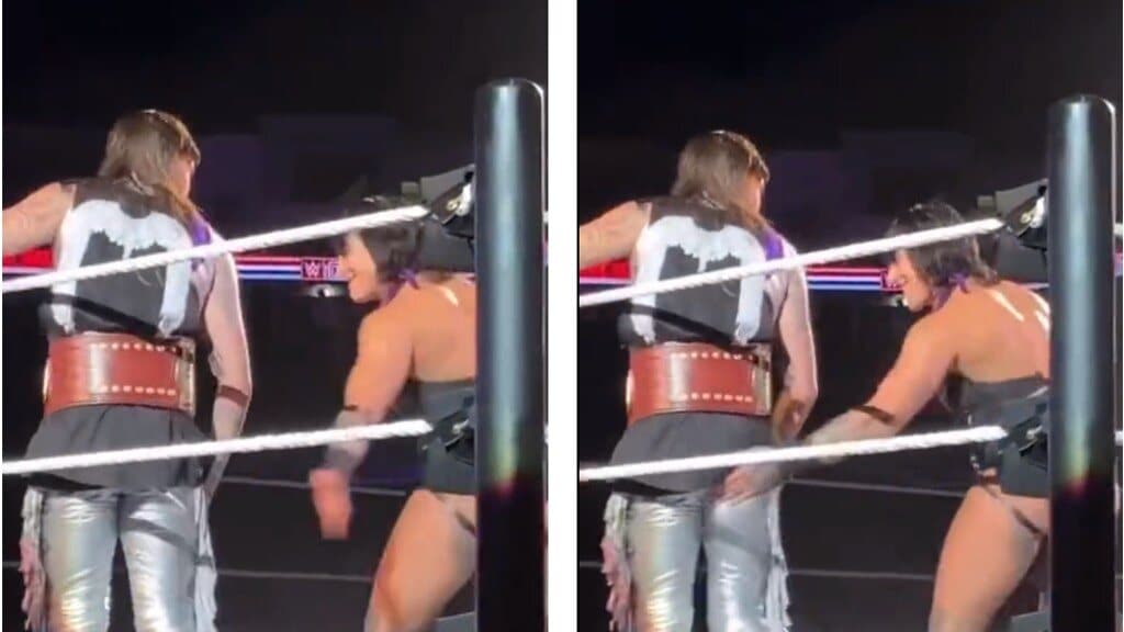 Dominik Mysterio gets spanked by Rhea Ripley