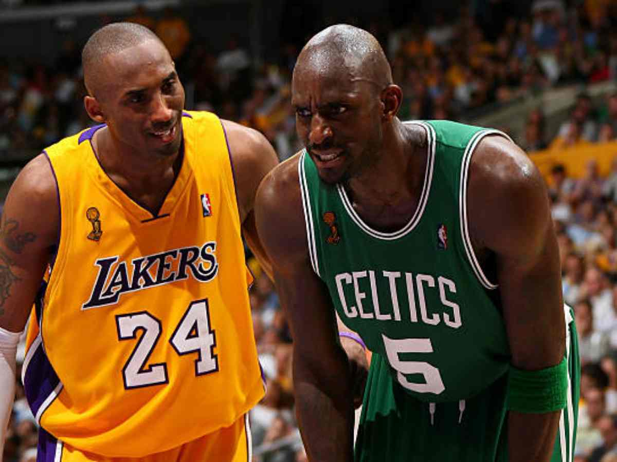"Why is yo a*s in my seat? Get the f**k out" - Kevin Garnett BULLIED Kobe Bryant in pair's first meeting as teenagers 1 Kevin Garnett and Kobe Bryant