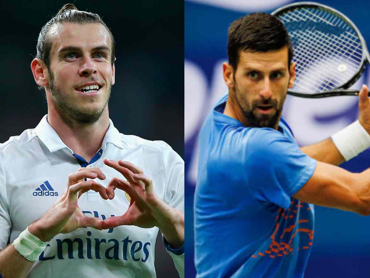 “Those Novak tips during that golf tournament worked” – Novak Djokovic gets credited for Welsh icon Gareth Bale’s forehand as the soccer star shows off his tennis skills