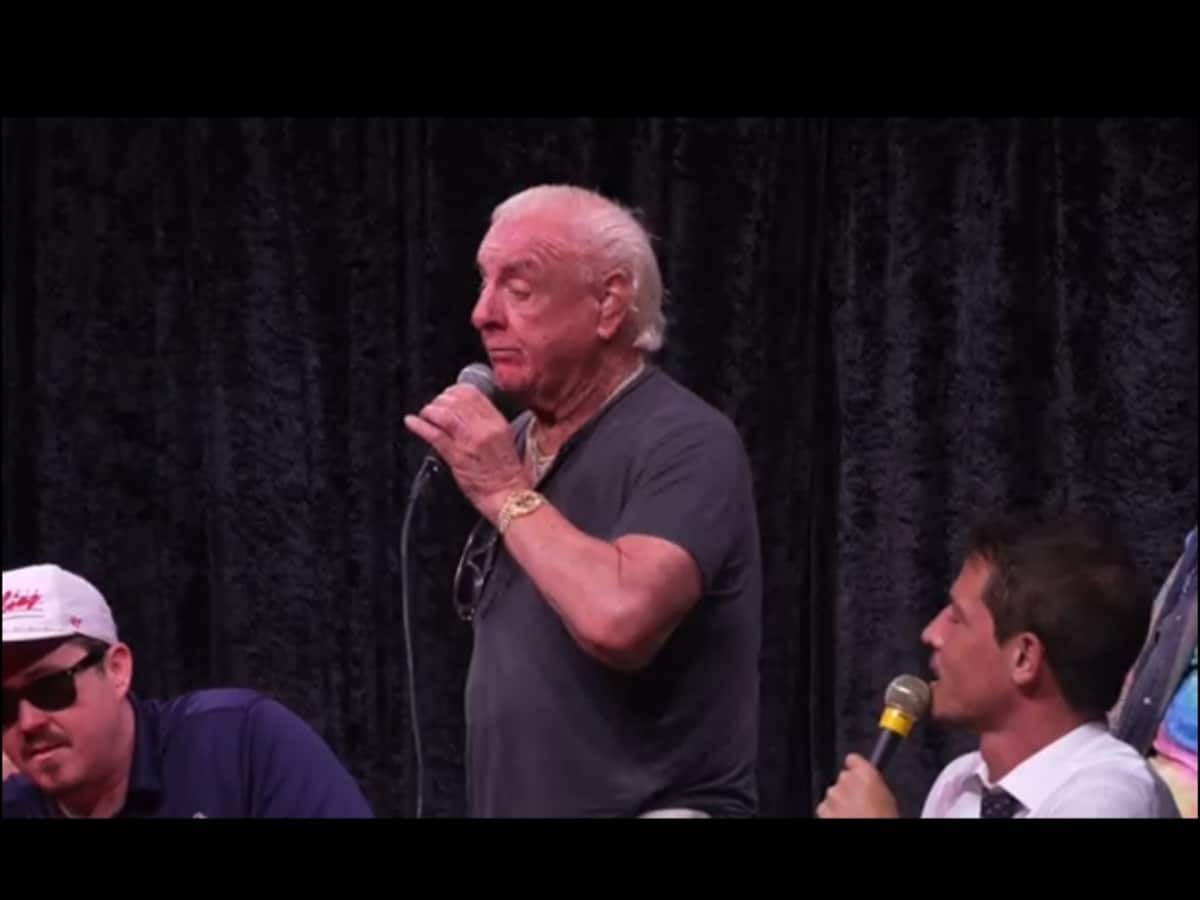 WATCH: Ric Flair gets triggered and leaves comedy roast show midway, says it’s bullying and brings up his son Reid Flair’s tragic passing