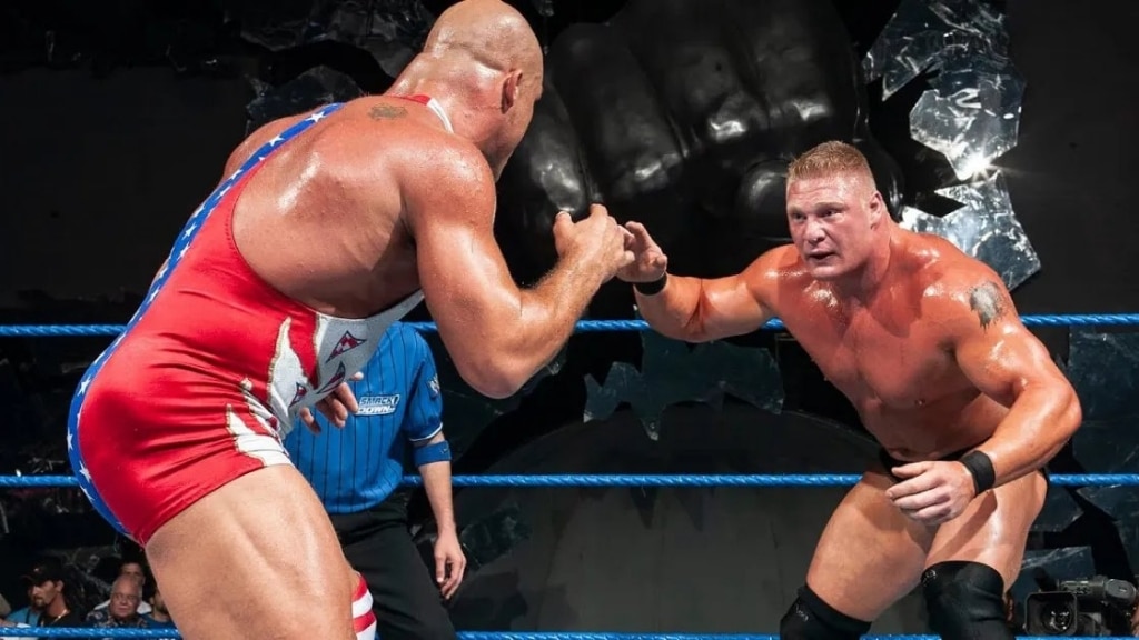 Kurt Angle vs. Brock Lesnar